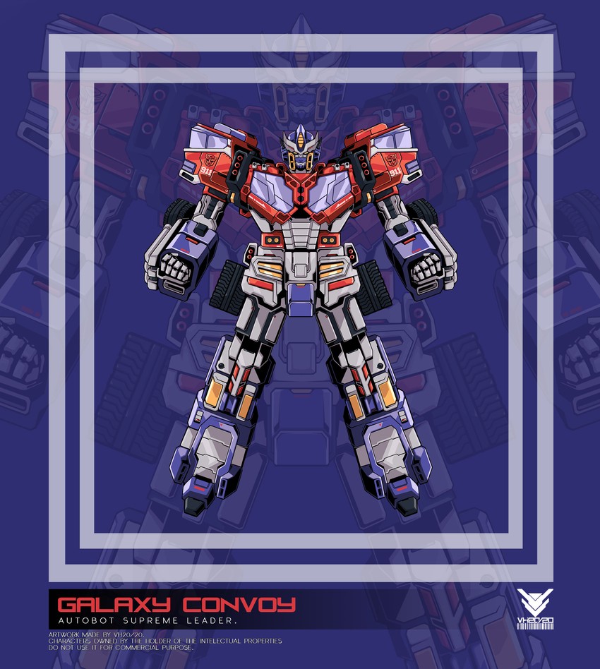 optimus prime and galaxy convoy (transformers and 2 more) drawn by vistahero