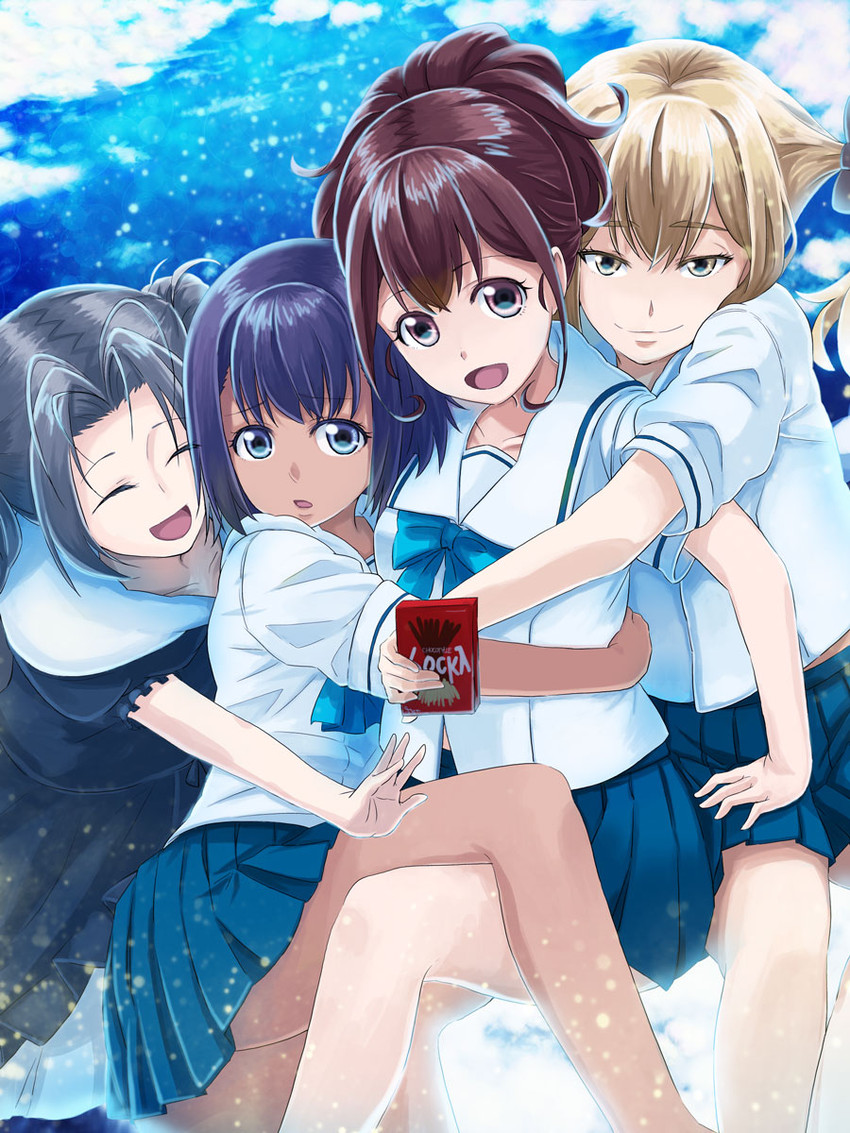 senomiya akiho, koujiro frau, yukifune airi, and daitoku junna (robotics;notes) drawn by peppe