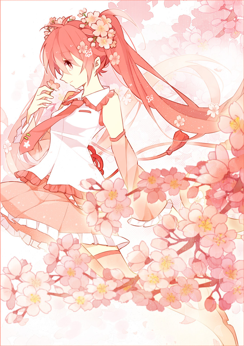 hatsune miku and sakura miku (vocaloid) drawn by fenghu_(huli)