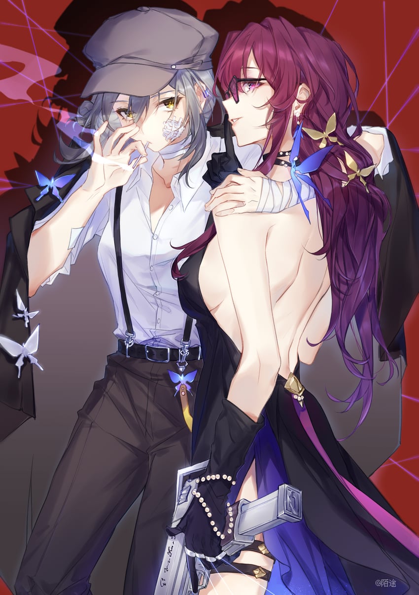 trailblazer, stelle, and kafka (honkai and 1 more) drawn by motuwangchuan