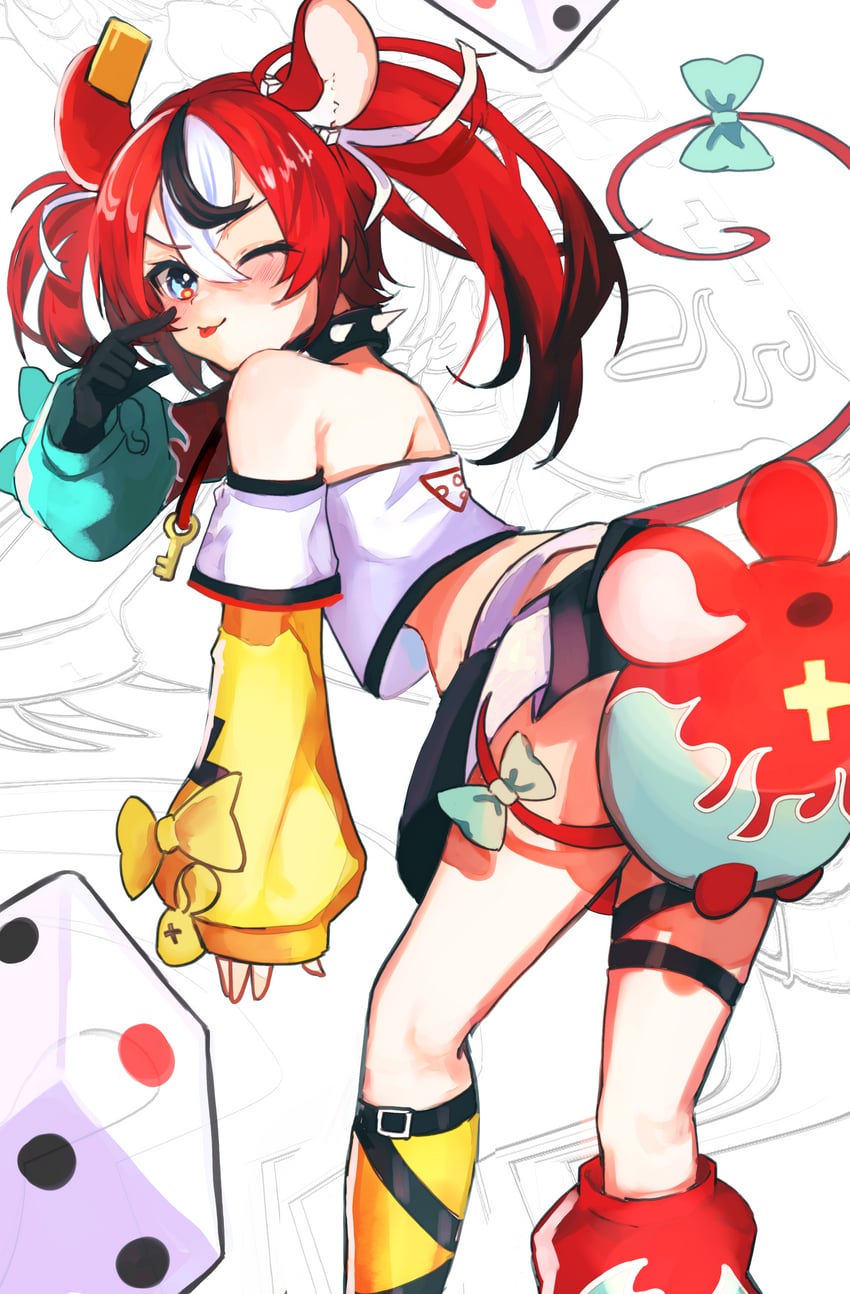 hakos baelz and mr. squeaks (hololive and 1 more) drawn by suzuno_woto
