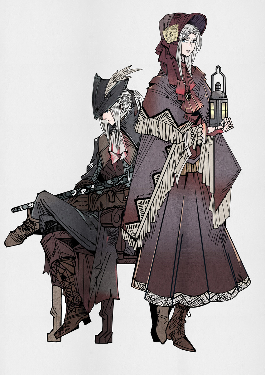 plain doll and lady maria of the astral clocktower (bloodborne) drawn by herheim