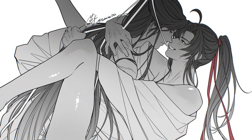 wei wuxian and lan wangji (modao zushi) drawn by tsubame-shi_(tubame)