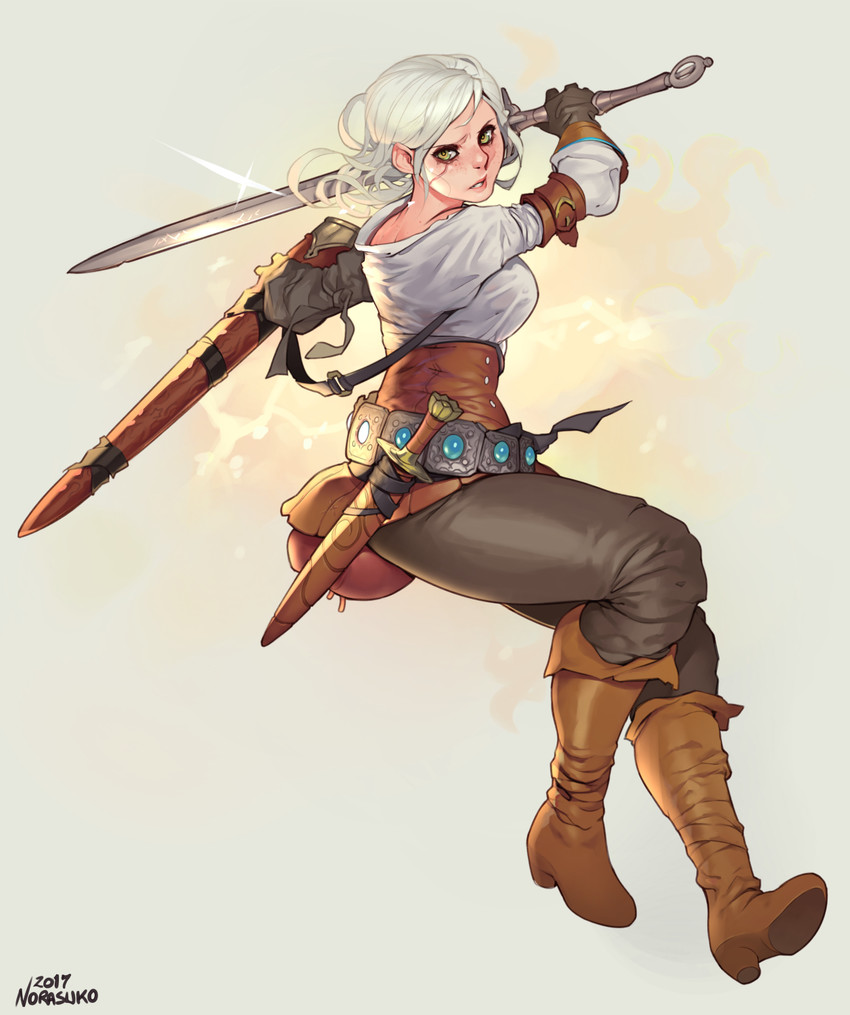 ciri (the witcher and 1 more) drawn by norasuko