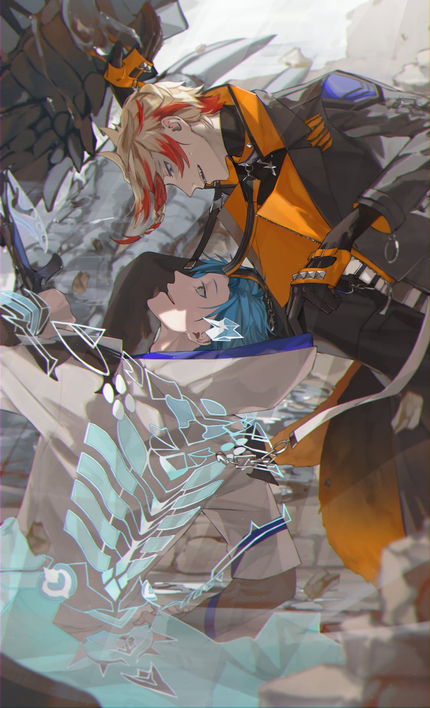 regis altare and axel syrios (holostars and 1 more) drawn by naizou_bug