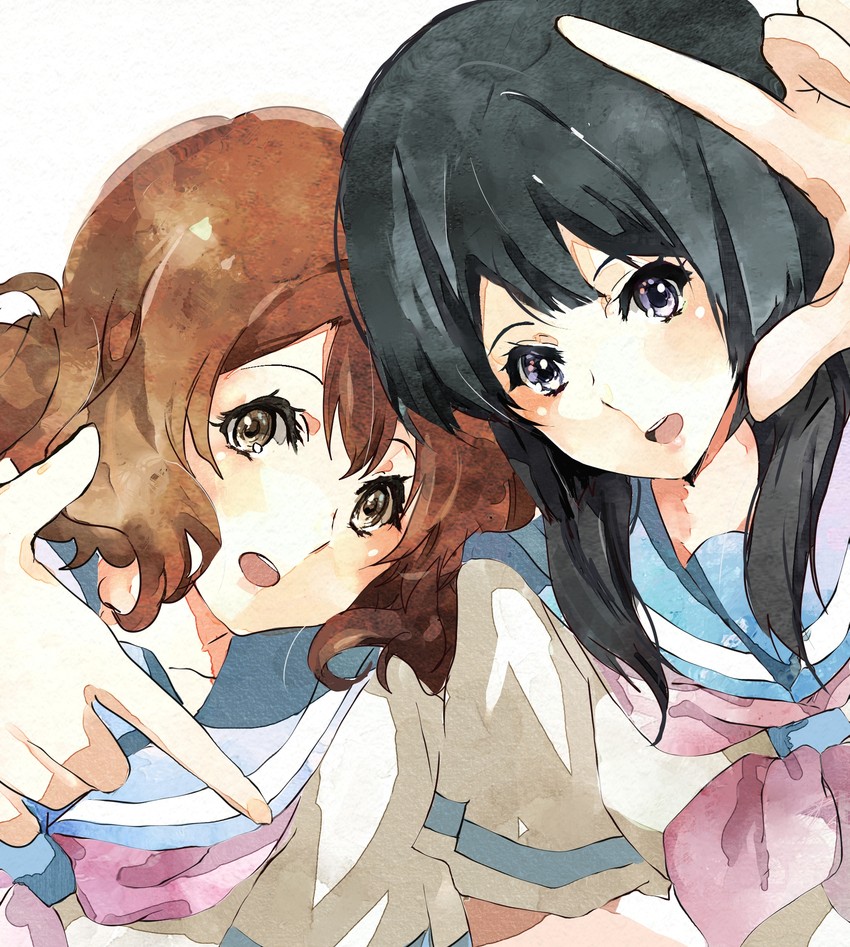oumae kumiko and kousaka reina (hibike! euphonium) drawn by kataru_(ubw-emiya)