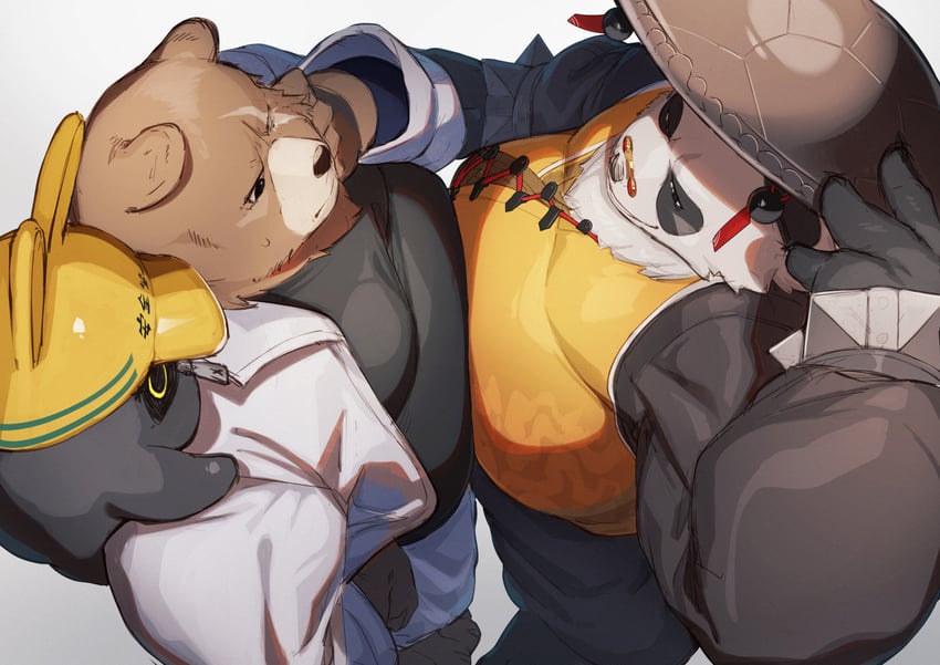 ben bigger, pan yinhu, and safety (zenless zone zero) drawn by yurari_yr