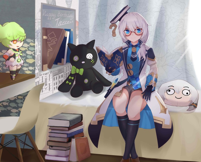 theresa apocalypse and ai-chan (honkai and 1 more) drawn by halfmoe