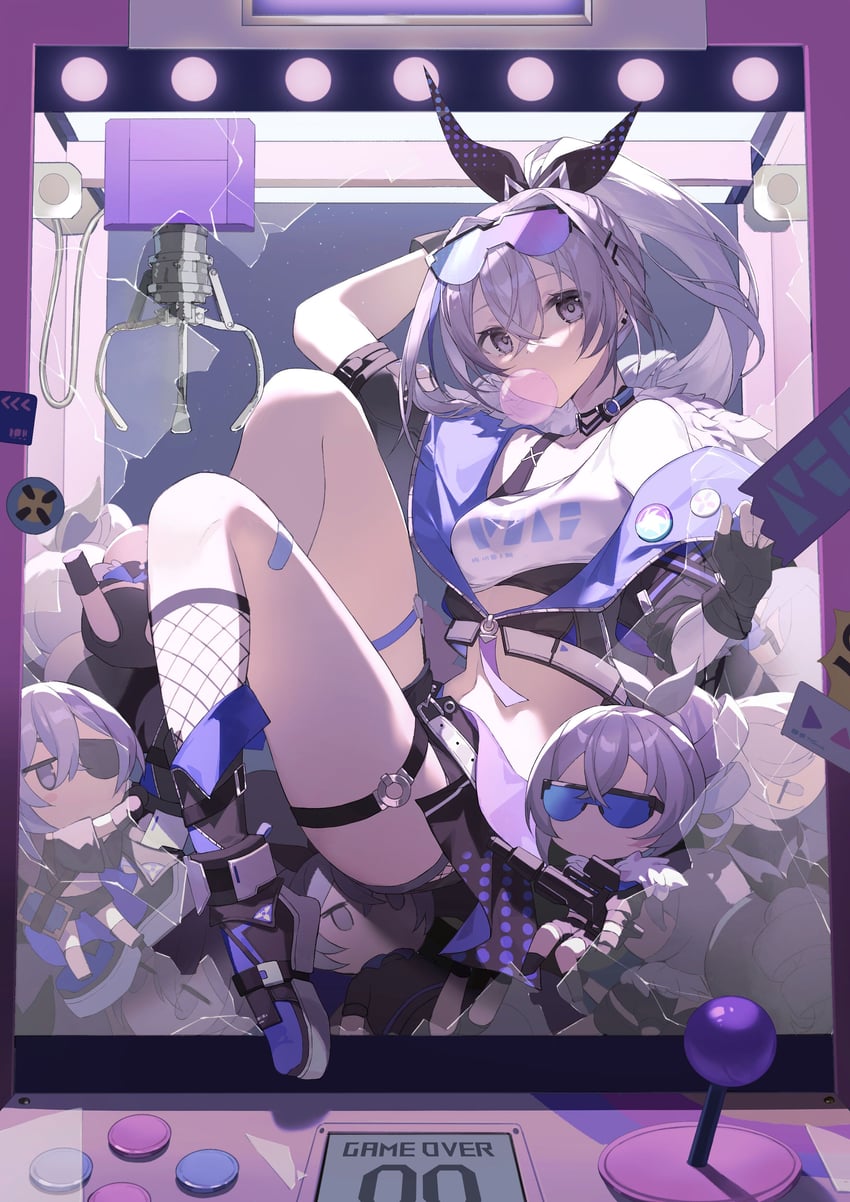 silver wolf (honkai and 1 more) drawn by kiduki