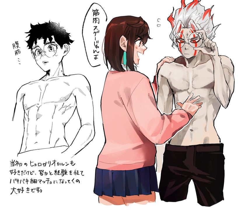 ayase momo and takakura ken (dandadan) drawn by dnddn_hase