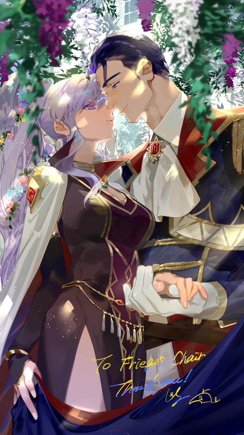 reinhardt and ishtar (fire emblem and 2 more) drawn by uyuyuun