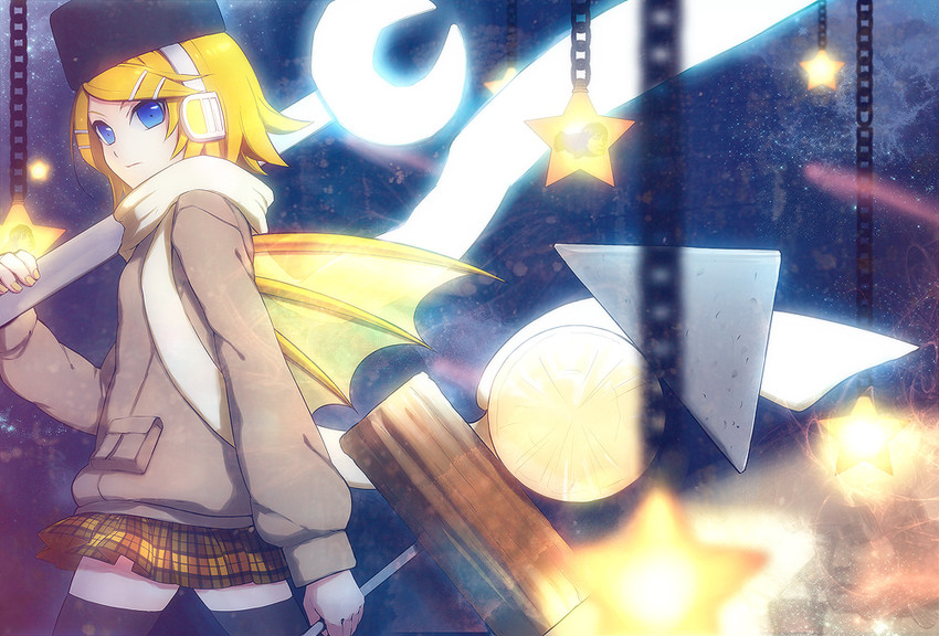 kagamine rin (vocaloid and 1 more) drawn by menou_kururu