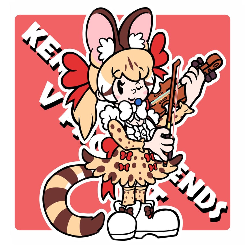 large-spotted genet (kemono friends and 1 more) drawn by r1chardroe
