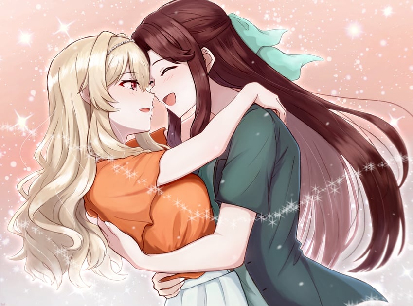 saijou claudine and tendou maya (shoujo kageki revue starlight) drawn by chibinekopan