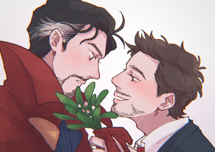 tony stark and doctor strange (marvel and 1 more) drawn by wodeyongheng