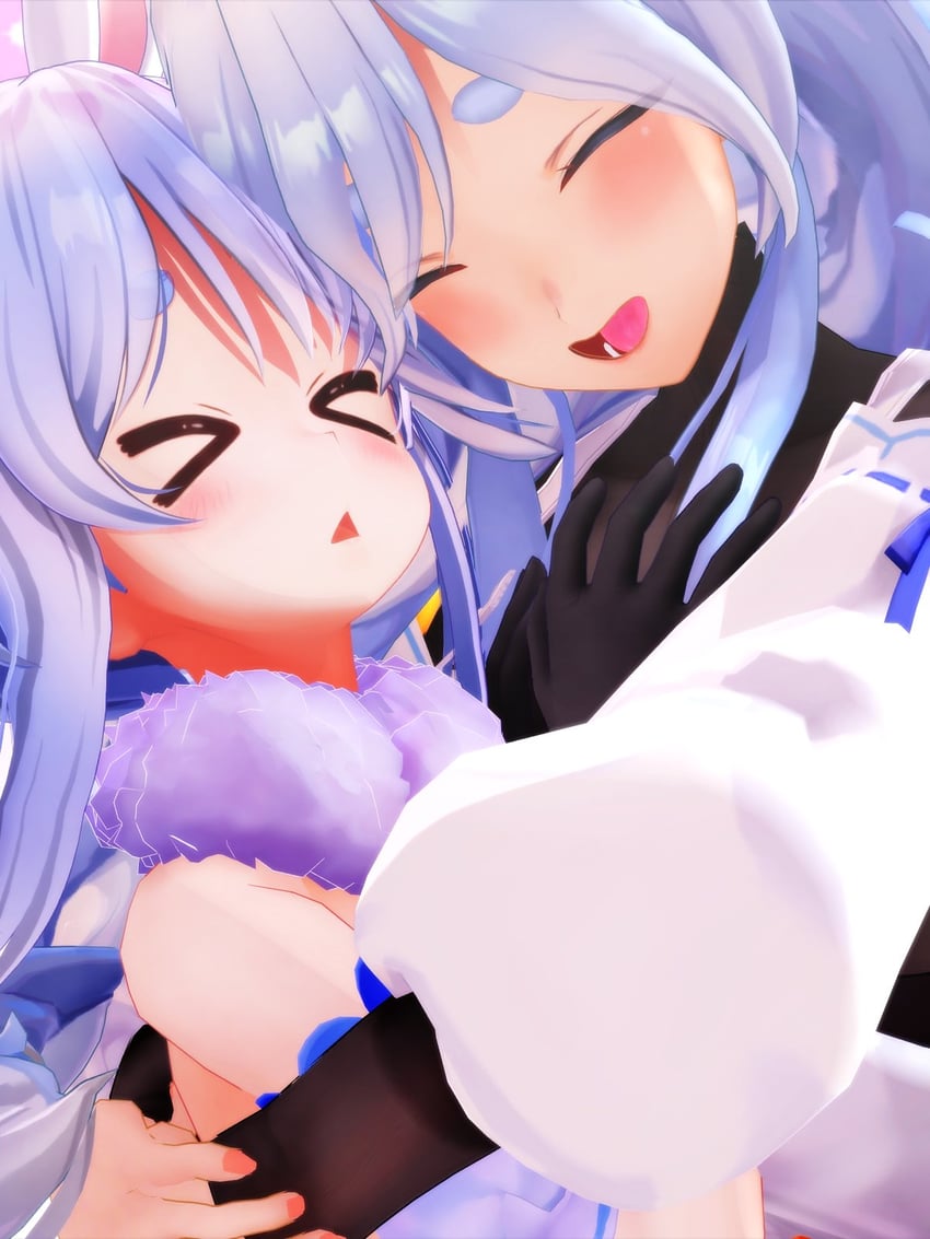 usada pekora and pekomama (hololive) drawn by mithras_custom