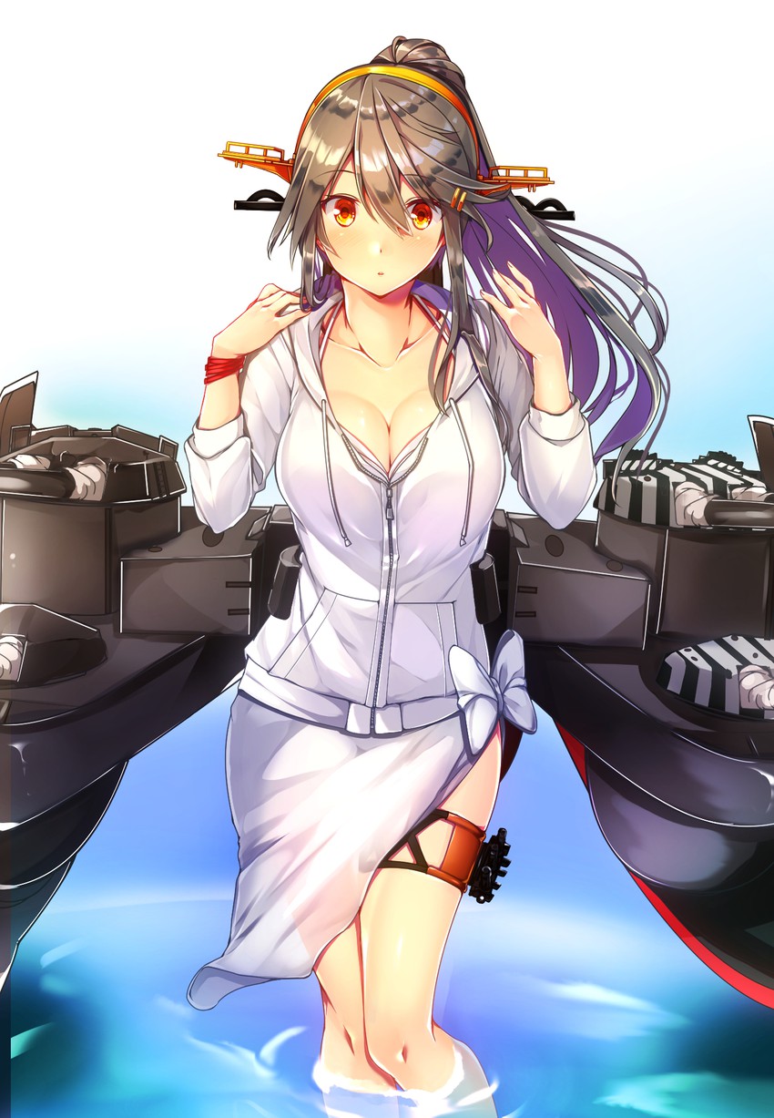 haruna kai ni and haruna (kantai collection) drawn by tsukui_kachou