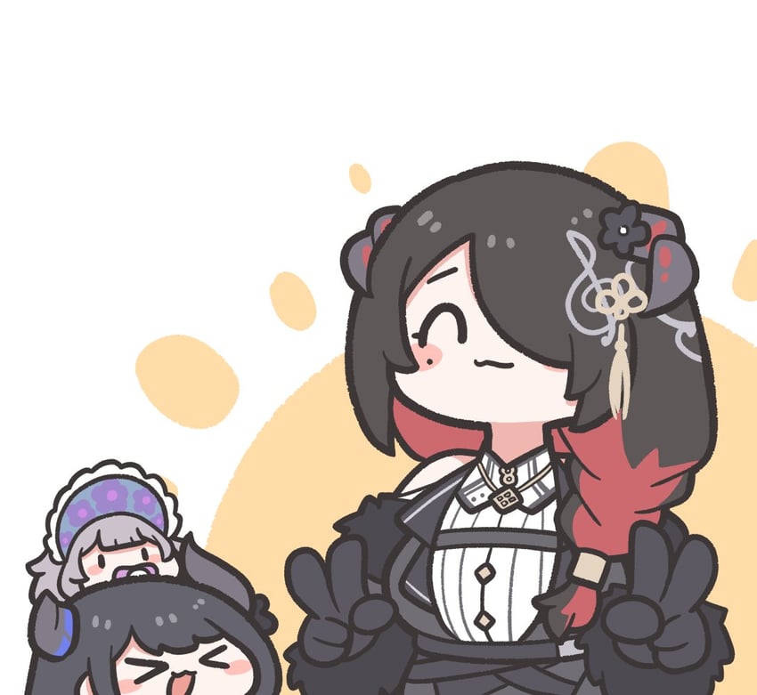 nerissa ravencroft, koseki bijou, and mamarissa (hololive and 1 more) drawn by underdatv