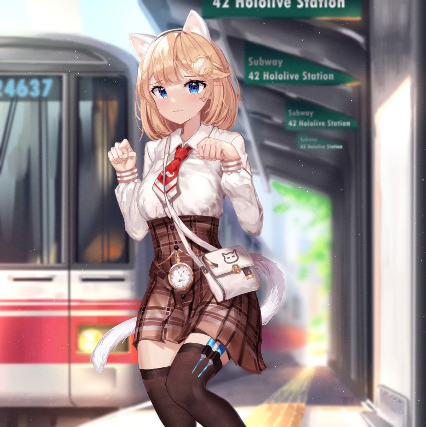 watson amelia (hololive and 1 more) drawn by dayshiart