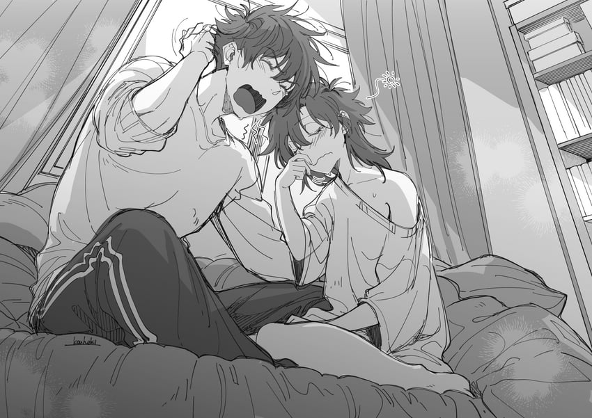 kuroba kaito and nakamori aoko (magic kaito) drawn by borokouhek