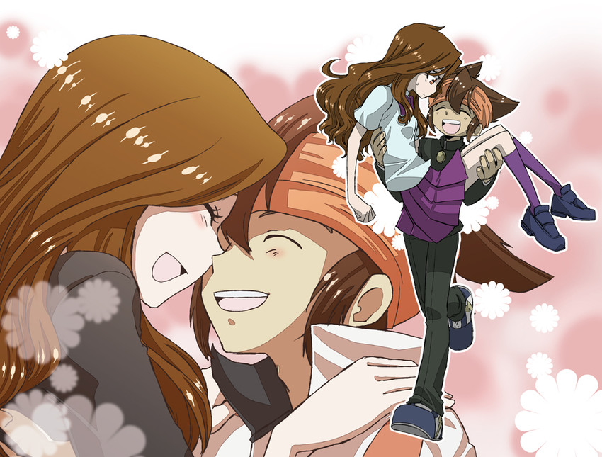 endou mamoru and raimon natsumi (inazuma eleven go and 1 more) drawn by puti