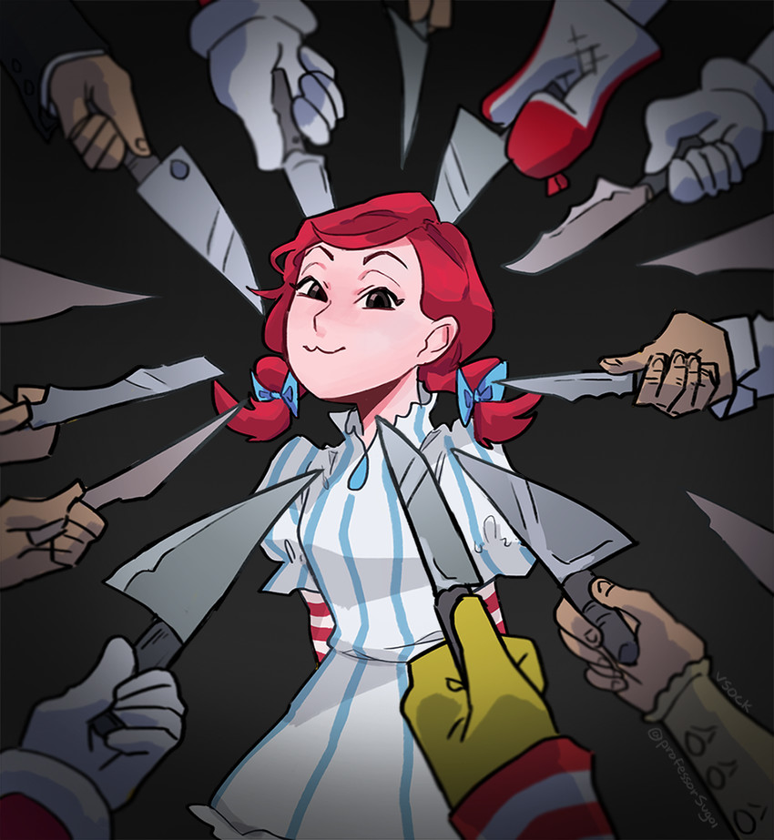 ronald mcdonald, colonel sanders, wendy, the king, the noid, and 2 more (mcdonald's and 7 more) drawn by vsock