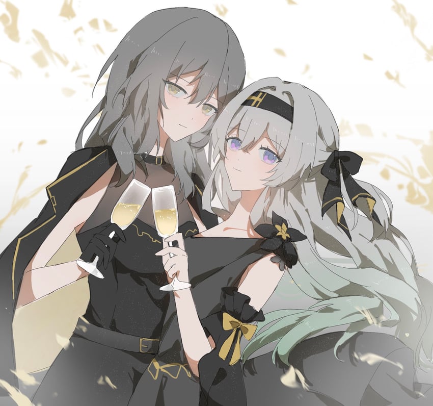 trailblazer, firefly, and stelle (honkai and 1 more) drawn by minutes_(minutes_draw)