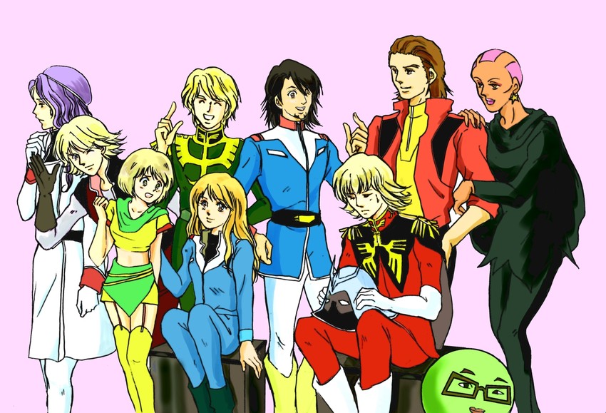 barnaby brooks jr., kaburagi t. kotetsu, haro, char aznable, ivan karelin, and 16 more (gundam and 3 more) drawn by sharl