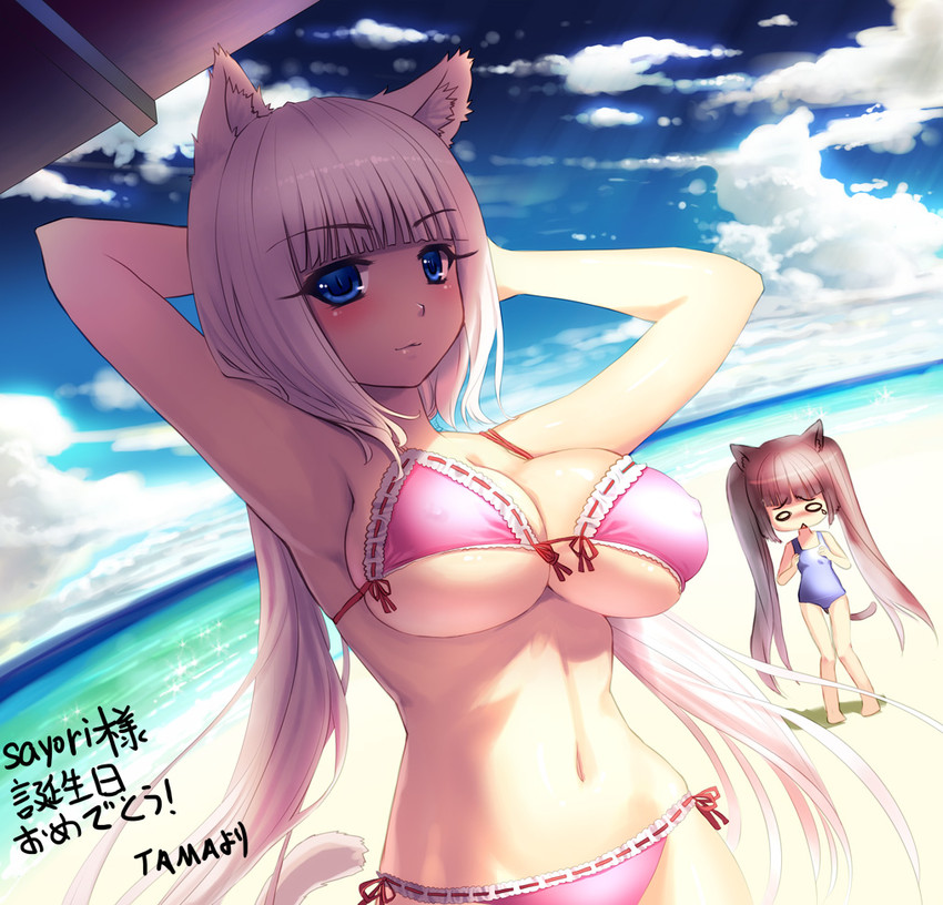 chocola and vanilla (nekopara) drawn by tama_(new_island)