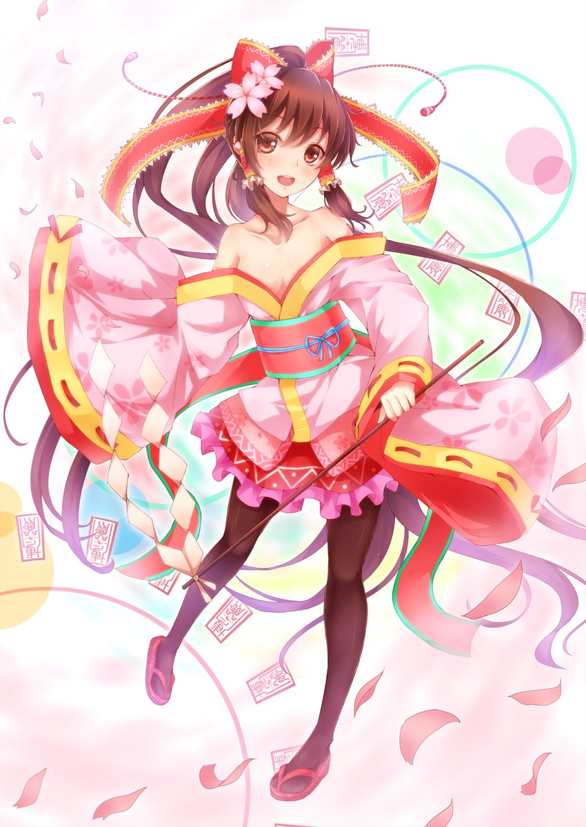 hakurei reimu (touhou) drawn by dabadhi