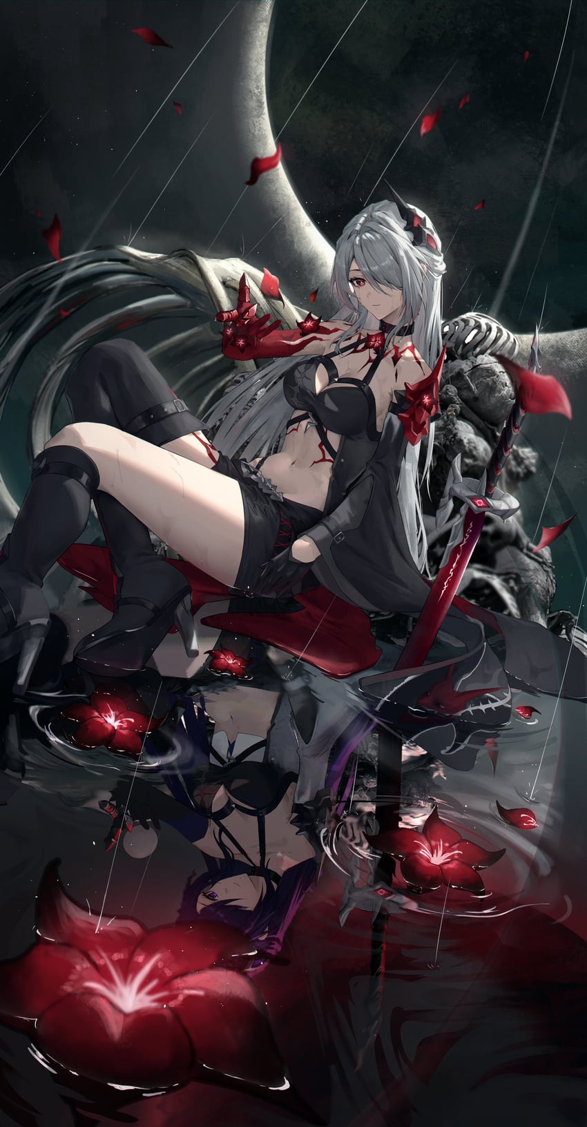 acheron (honkai and 1 more) drawn by sasa_(sasa_ekakiman)