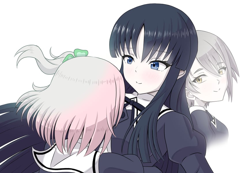 hitotsuyanagi riri, shirai yuyu, and kawazoe misuzu (assault lily) drawn by yadoo