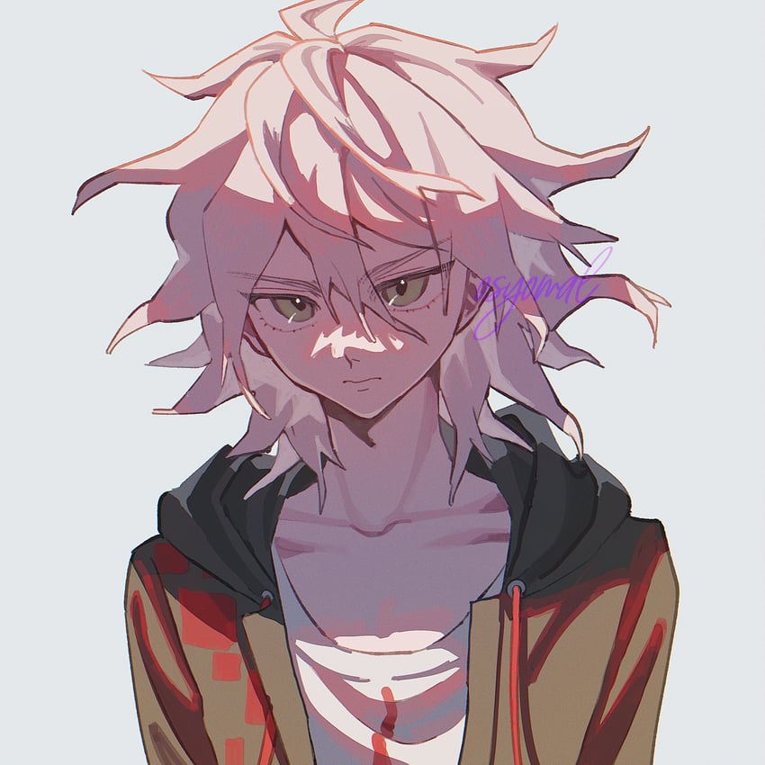 komaeda nagito (danganronpa and 1 more) drawn by shimaya