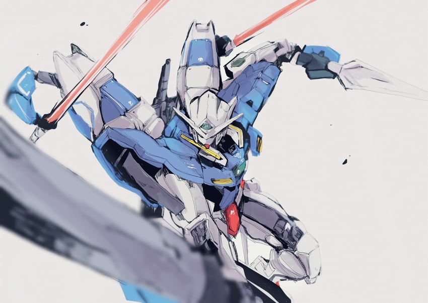 gundam exia and gundam devise exia (gundam and 2 more) drawn by kare_(0621utak)