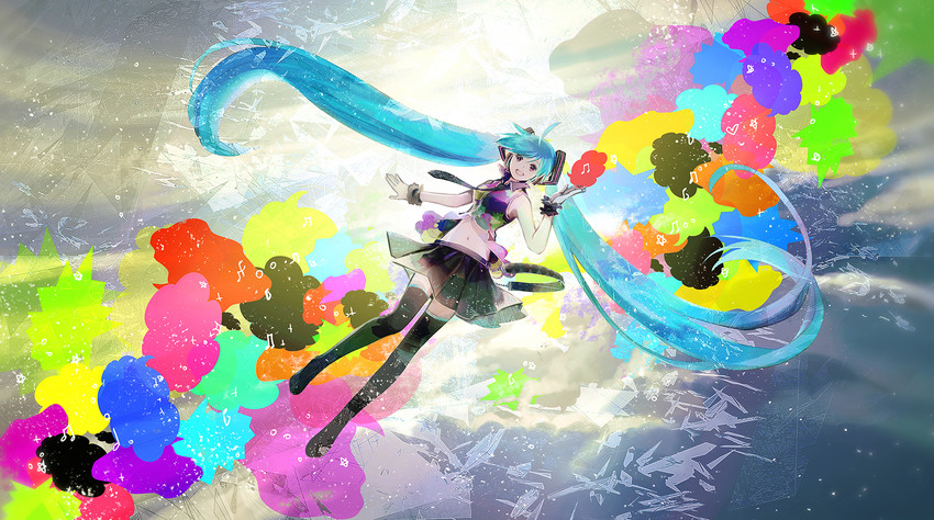 hatsune miku (vocaloid and 1 more) drawn by chris4708