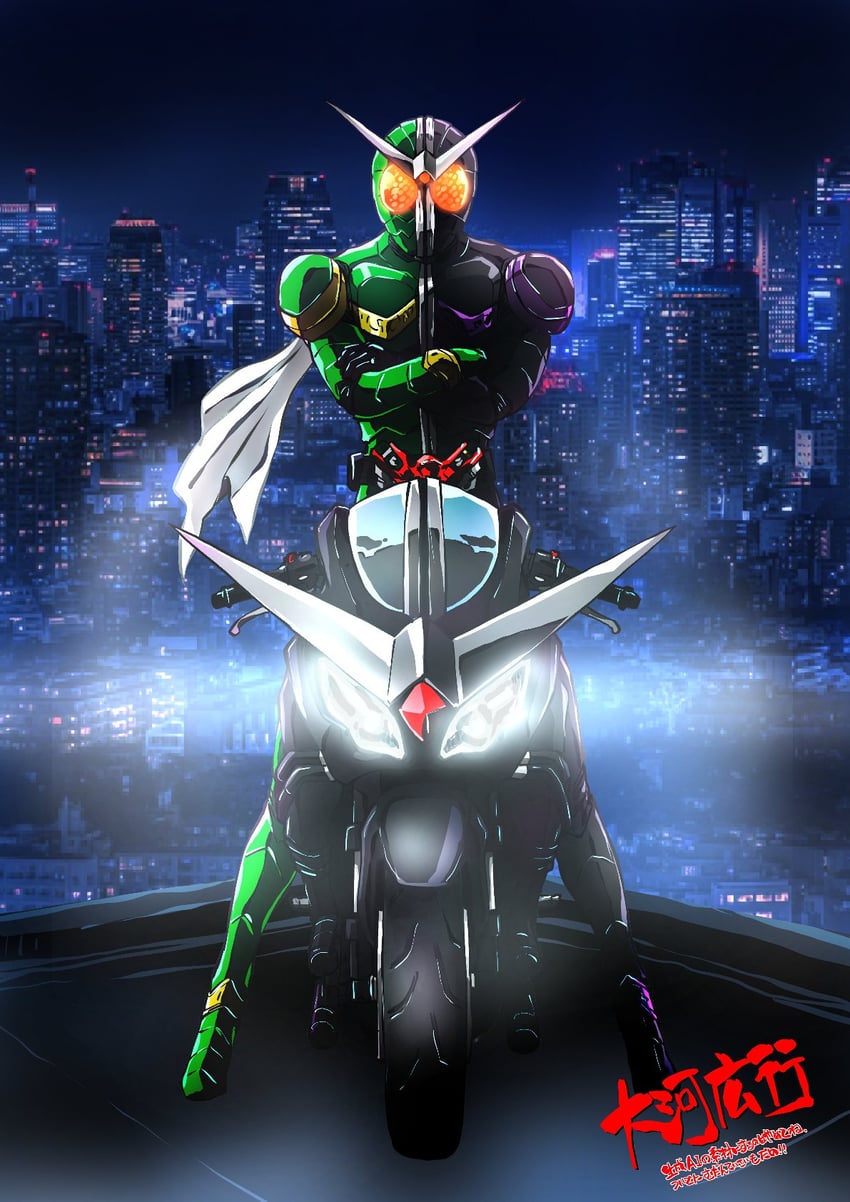 kamen rider double (kamen rider and 2 more) drawn by taiga_hiroyuki