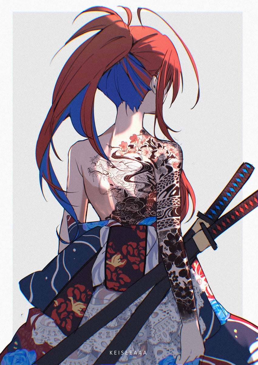 elizabeth rose bloodflame (hololive and 1 more) drawn by keisea