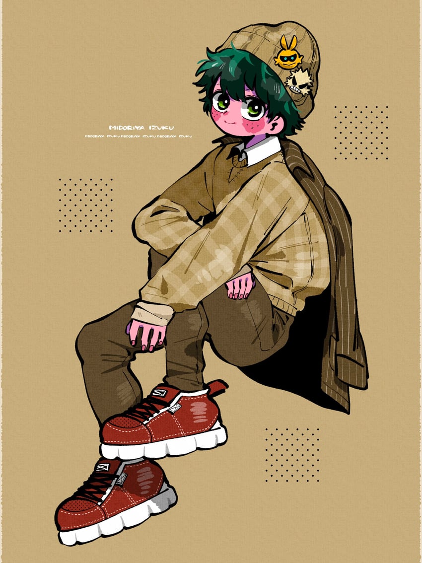 midoriya izuku, bakugou katsuki, and all might (boku no hero academia) drawn by anna_(aannnaa3)