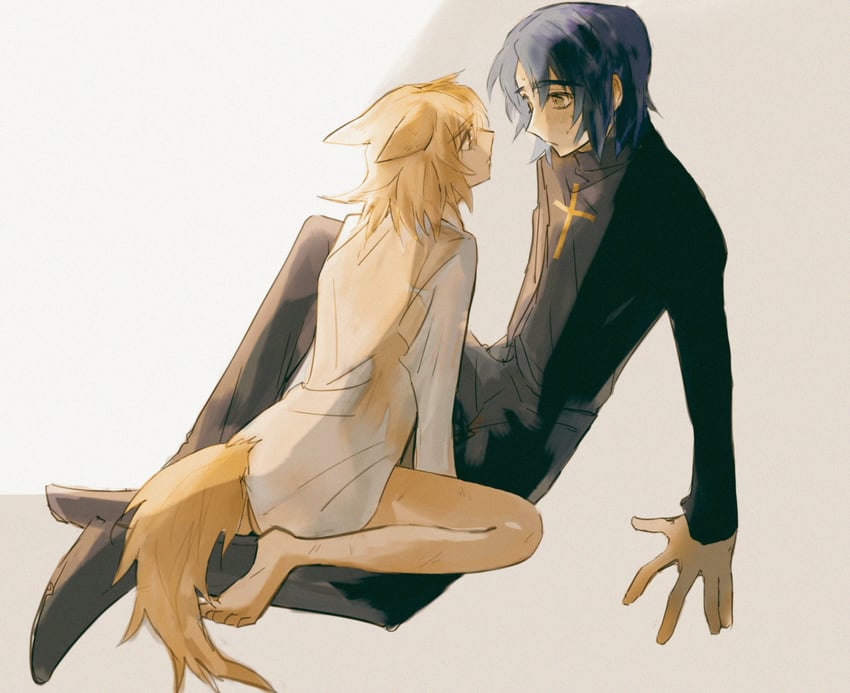 cagalli yula athha and athrun zala (gundam and 1 more) drawn by she_(morianosu)