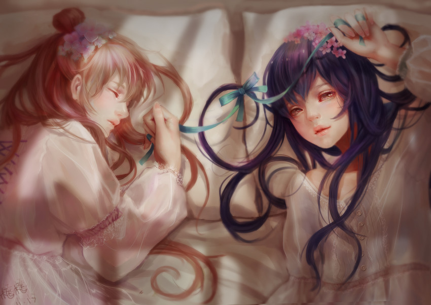 sonoda umi and minami kotori (love live! and 1 more) drawn by kamachi_kamachi-ko