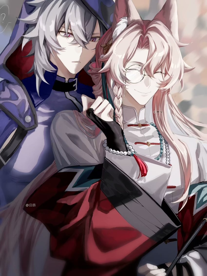 jiaoqiu and moze (honkai and 1 more) drawn by tnndgwg