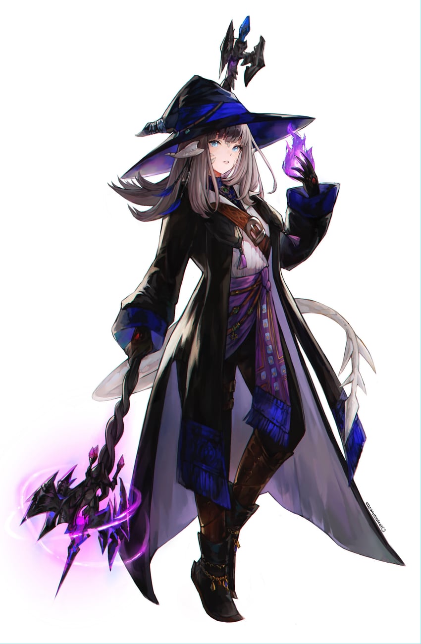 warrior of light and black mage (final fantasy and 1 more) drawn by coconutcatcat