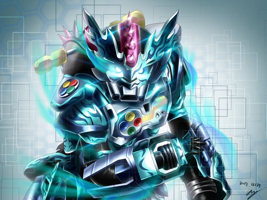 kamen rider lazer and kamen rider lazer x (kamen rider and 2 more) drawn by necrom_(973797hyun)