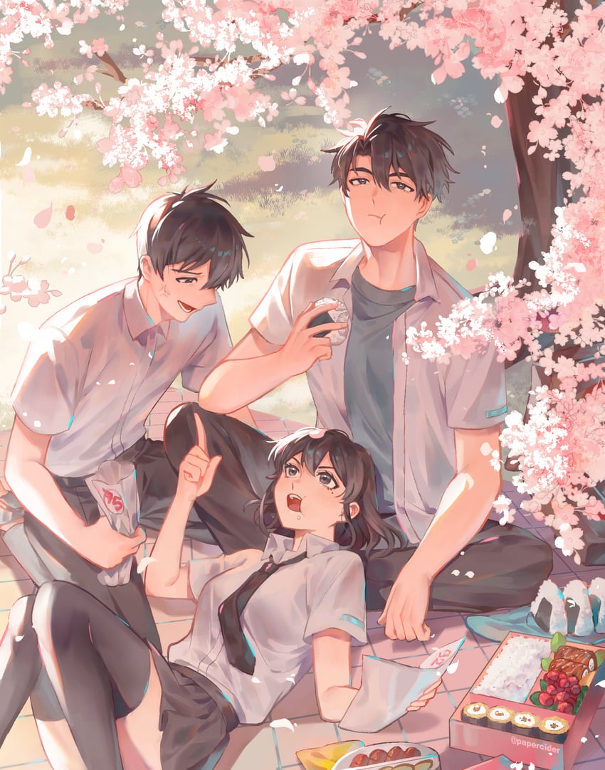kim dokja, yoo joonghyuk, and han sooyoung (omniscient reader's viewpoint) drawn by papercider