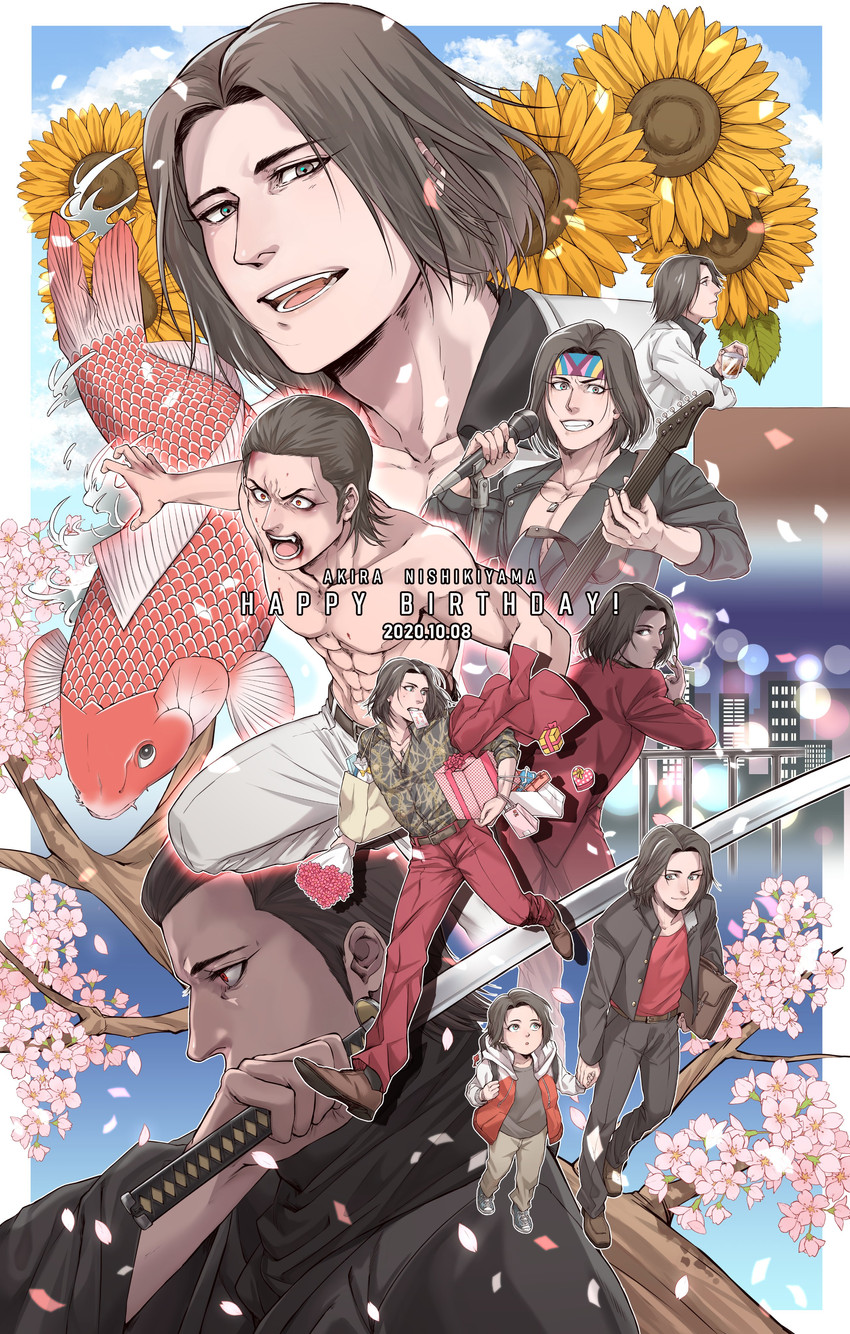 nishikiyama akira and okada izou (ryuu ga gotoku and 3 more) drawn by coco_(h221414)