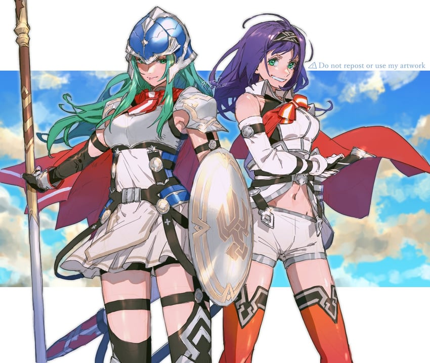 mia and nephenee (fire emblem and 3 more) drawn by 91007
