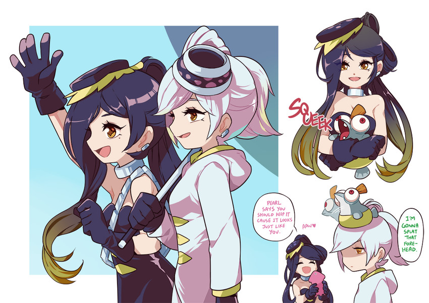 smallfry, callie, and marie (splatoon and 1 more) drawn by gomipomi