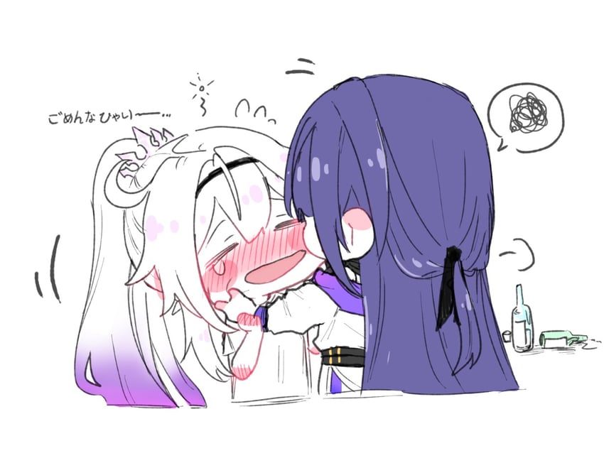 kiana kaslana and raiden mei (honkai and 1 more) drawn by mafuena_getkon