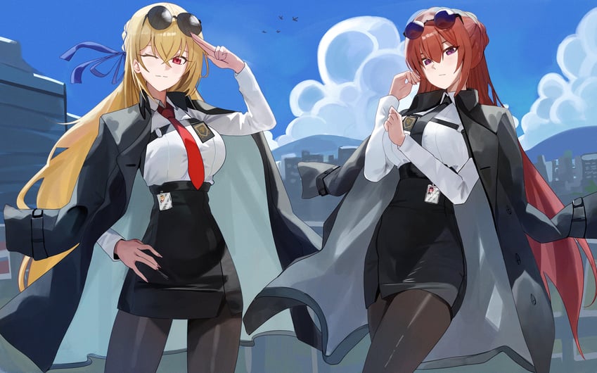 monarch and king george v (azur lane) drawn by riel_(rielilu)
