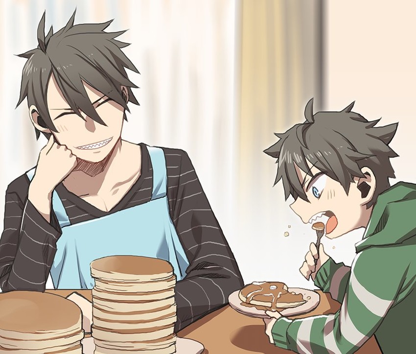 akuno hideo and akuno hideo's brother (idolmaster and 1 more) drawn by wm_(chawoo1357)